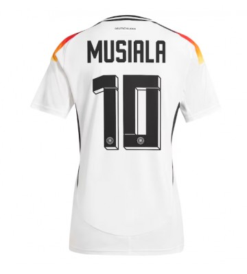 Germany Jamal Musiala #10 Replica Home Stadium Shirt for Women Euro 2024 Short Sleeve